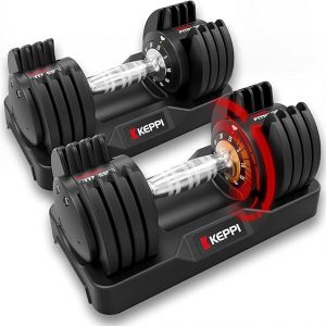 Adjustable Dumbbells Set-25lb/40lb/55lb/60lb, Anti-Slip Metal Fast