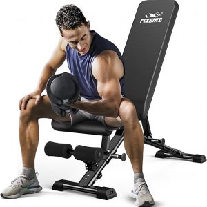 FLYBIRD Weight Bench, Adjustable Strength Training Bench